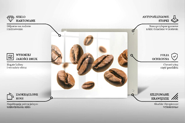 Tagliere in vetro Chicchi di caffè