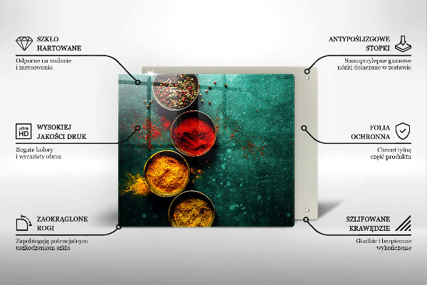 Tagliere in vetro Spezie orientali