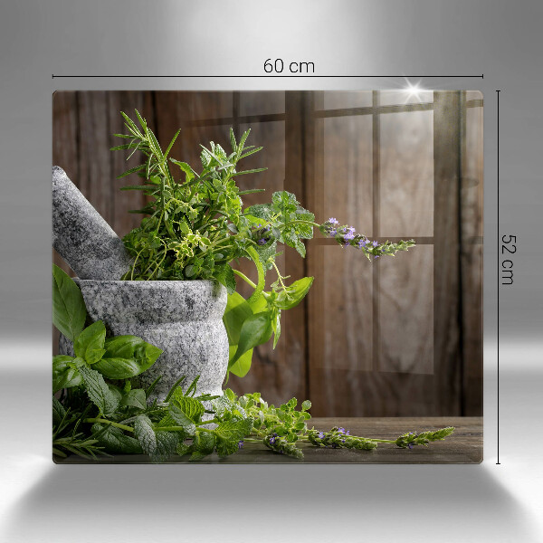 Tagliere in vetro Erbe verdi