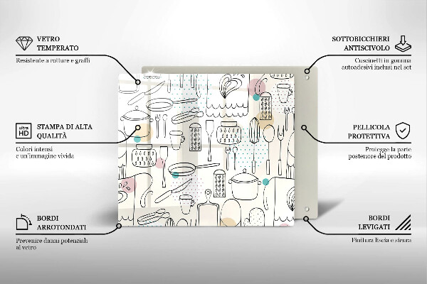 Tagliere in vetro Accessori per la cucina