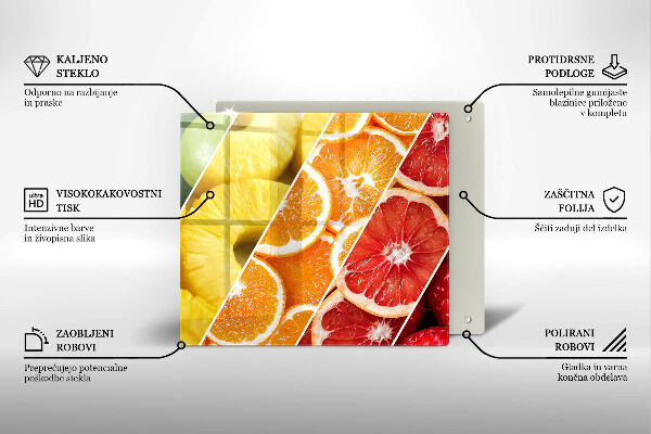 Tagliere in vetro Frutti colorati