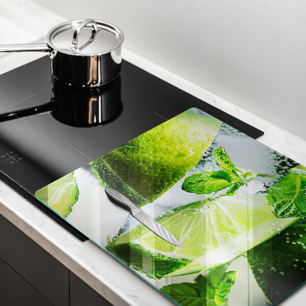 Tagliere in vetro Acqua con lime e ghiaccio