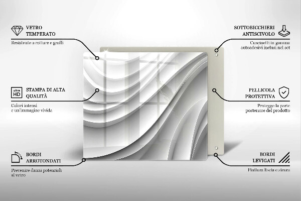 Tagliere in vetro Linee geometriche