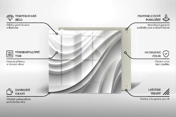Tagliere in vetro Linee geometriche