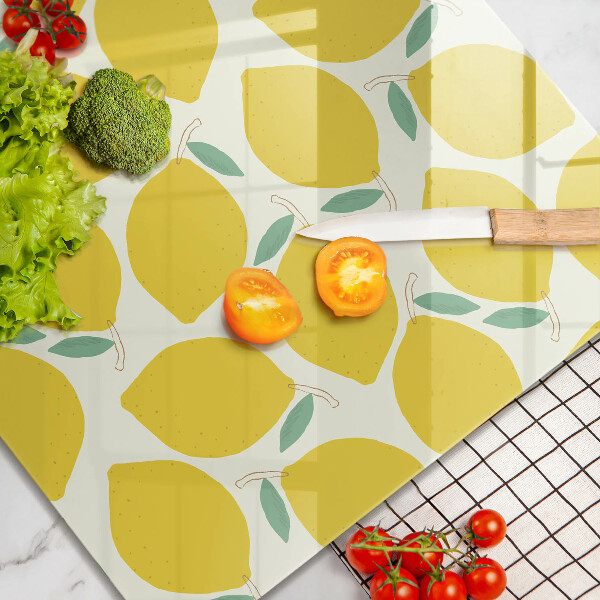 Tagliere in vetro Limoni dei cartoni animati