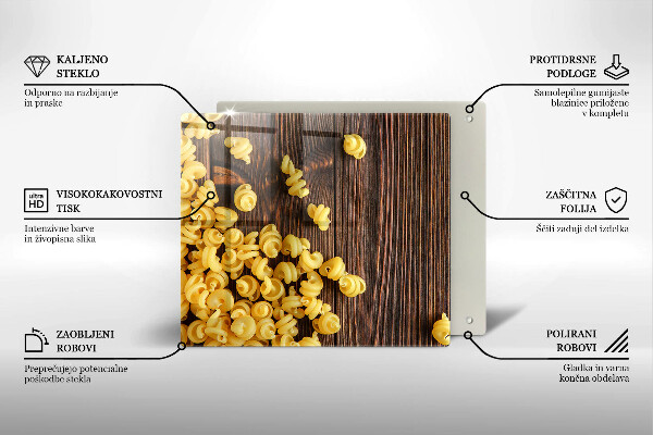 Tagliere in vetro Pasta in tavola