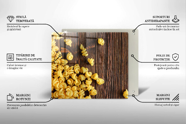 Tagliere in vetro Pasta in tavola