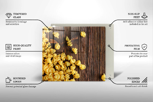 Tagliere in vetro Pasta in tavola