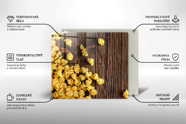 Tagliere in vetro Pasta in tavola