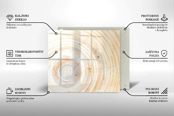 Tagliere in vetro Struttura del legno