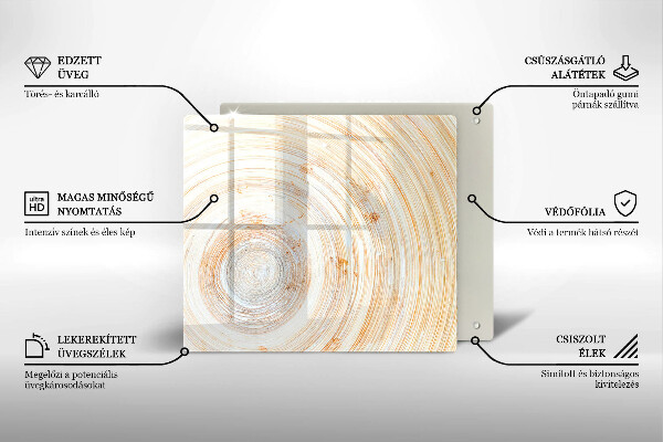 Tagliere in vetro Struttura del legno