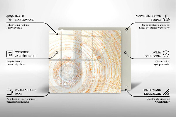 Tagliere in vetro Struttura del legno