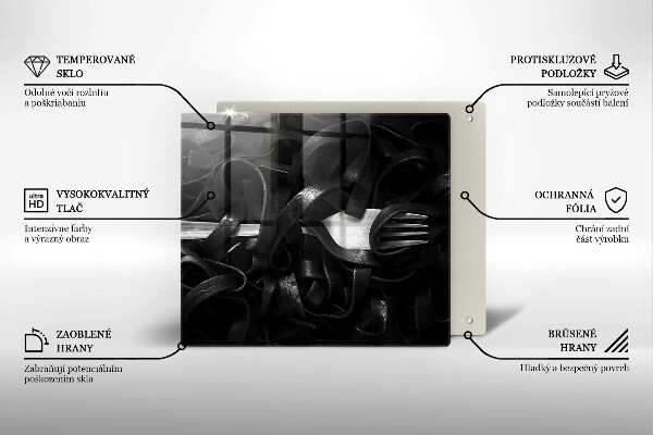 Tagliere in vetro Tagliatelle Nere