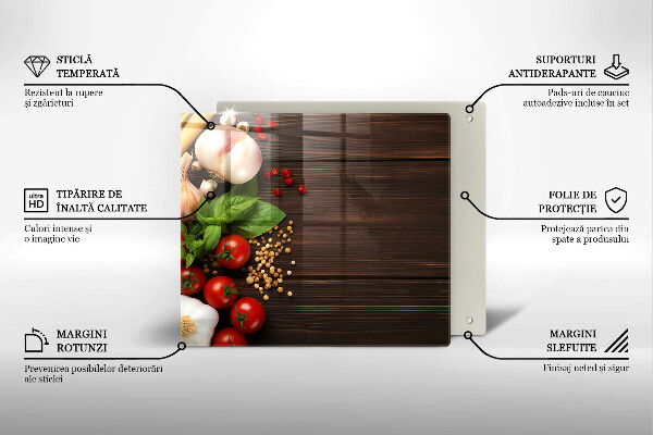 Tagliere in vetro Verdure sul tavolo