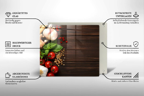 Tagliere in vetro Verdure sul tavolo