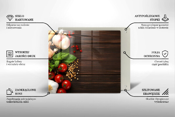 Tagliere in vetro Verdure sul tavolo