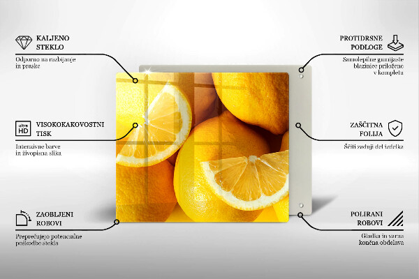 Tagliere in vetro Limoni succosi