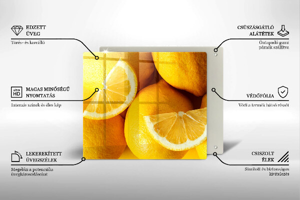 Tagliere in vetro Limoni succosi