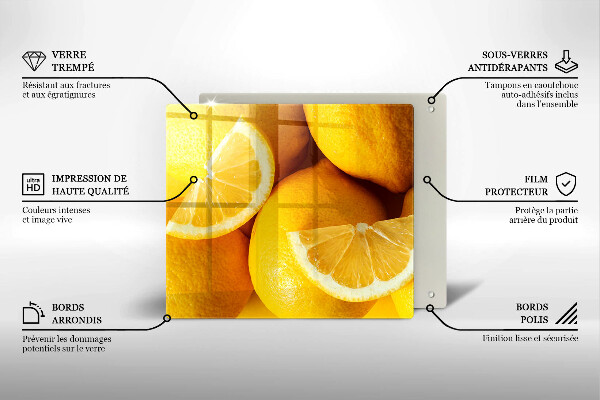Tagliere in vetro Limoni succosi