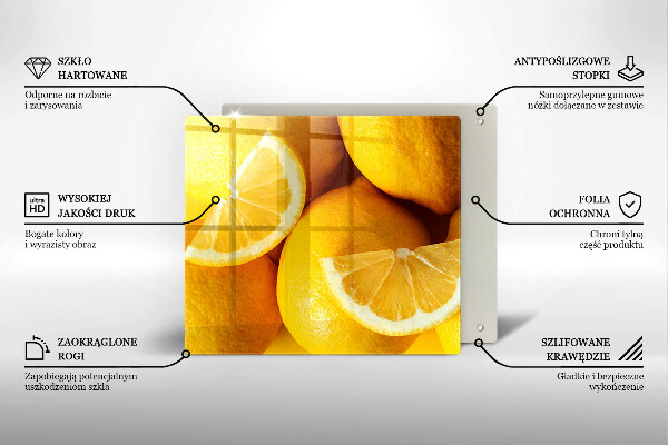 Tagliere in vetro Limoni succosi