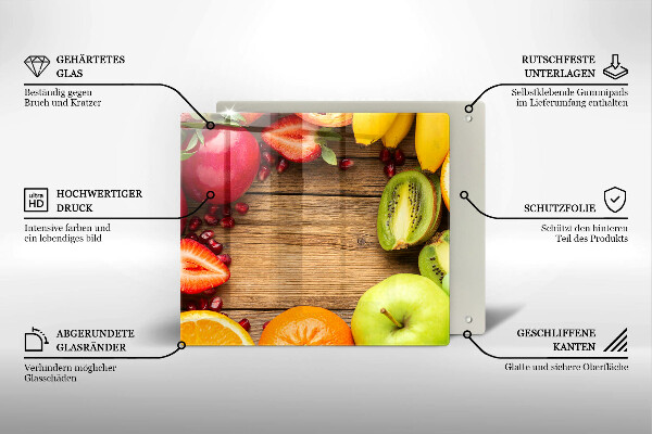 Tagliere in vetro Frutta fresca