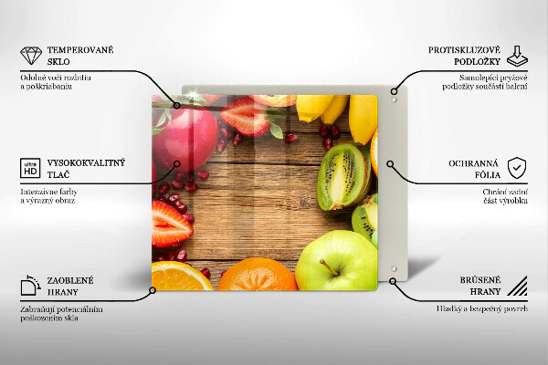 Tagliere in vetro Frutta fresca