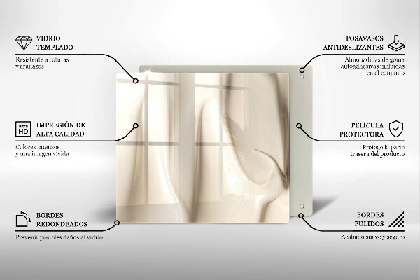 Tagliere in vetro Gelato cremoso