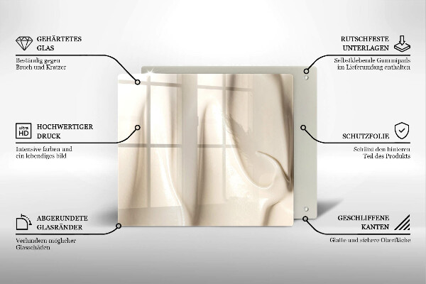 Tagliere in vetro Gelato cremoso