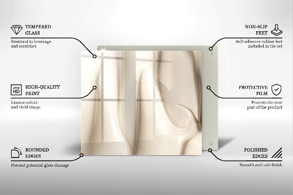 Tagliere in vetro Gelato cremoso