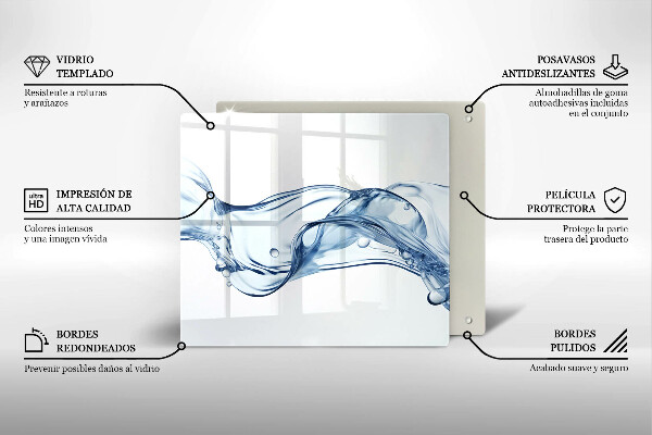 Tagliere in vetro Acqua cristallina