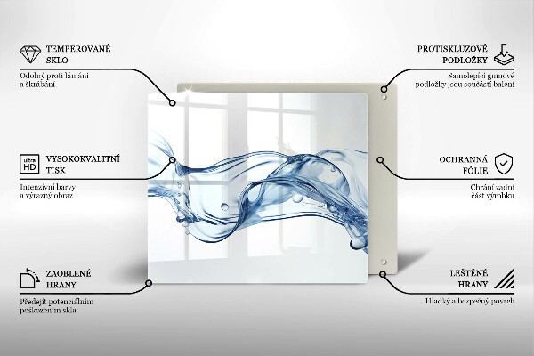 Tagliere in vetro Acqua cristallina