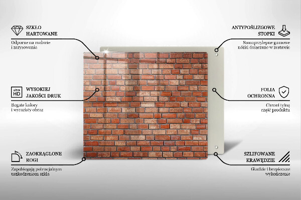 Tagliere in vetro temperato Muro di mattoni