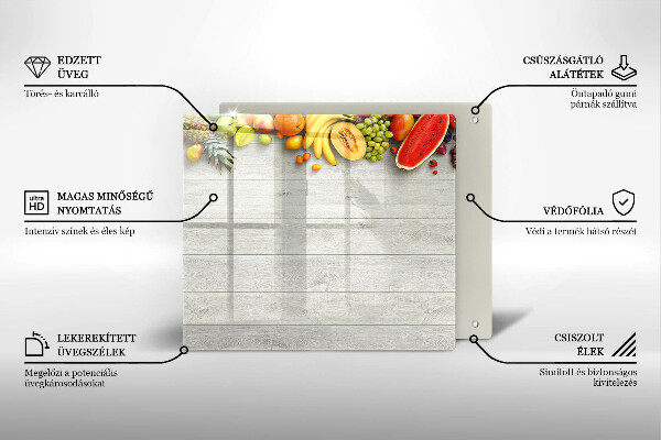 Tagliere in vetro Frutta su tavole