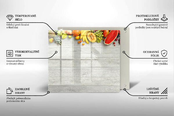 Tagliere in vetro Frutta su tavole