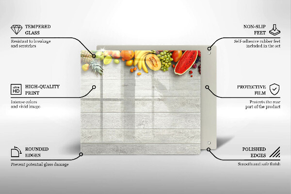 Tagliere in vetro Frutta su tavole