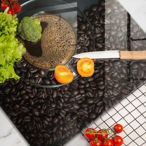 Tagliere in vetro Caffè e fagioli