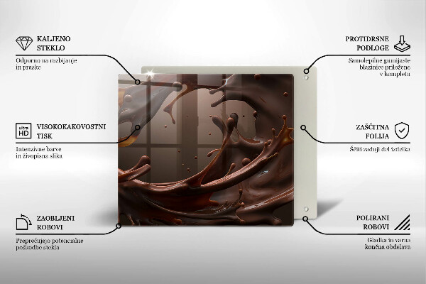 Tagliere in vetro Cioccolato liquido