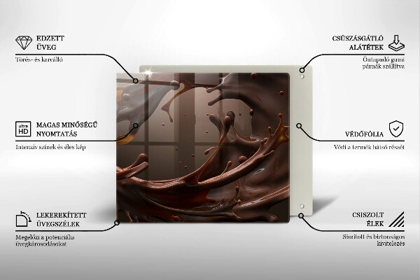 Tagliere in vetro Cioccolato liquido