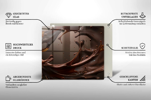 Tagliere in vetro Cioccolato liquido