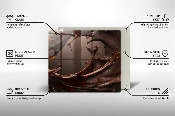 Tagliere in vetro Cioccolato liquido