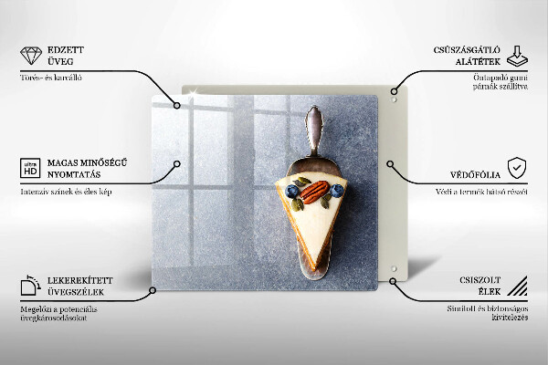 Tagliere in vetro Pezzo di torta