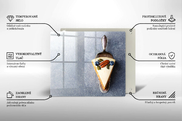 Tagliere in vetro Pezzo di torta