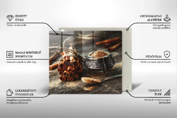 Tagliere in vetro Baccelli di vaniglia