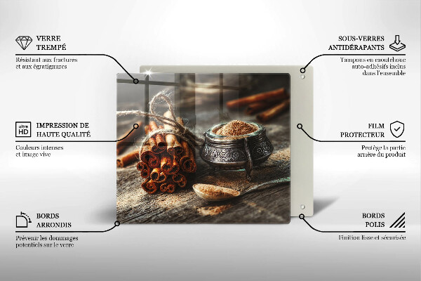 Tagliere in vetro Baccelli di vaniglia