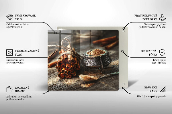 Tagliere in vetro Baccelli di vaniglia