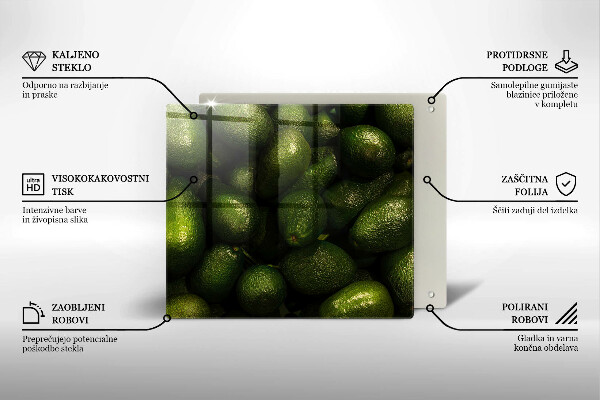 Tagliere in vetro Frutto dell'avocado