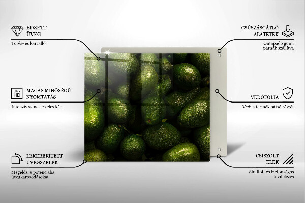 Tagliere in vetro Frutto dell'avocado