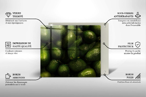 Tagliere in vetro Frutto dell'avocado