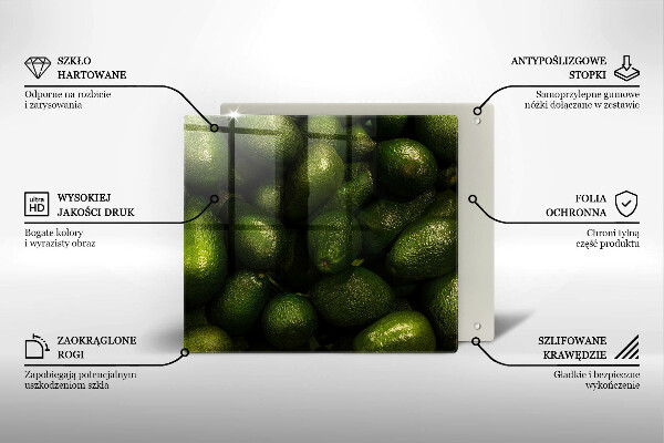 Tagliere in vetro Frutto dell'avocado