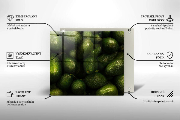 Tagliere in vetro Frutto dell'avocado